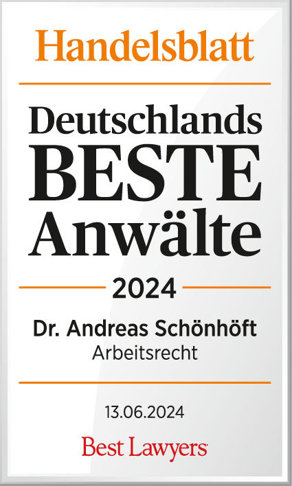Handelsblatt Beste Anwälte Dr. Andreas Schönhöft, Arbeitsrecht
